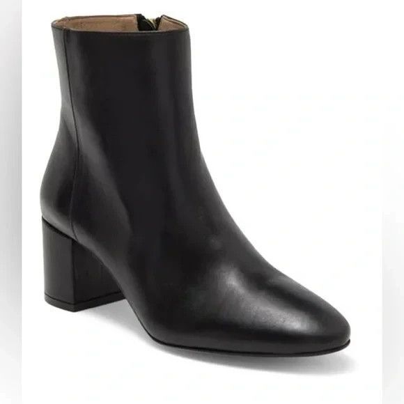 NEW$449 Bruno Magli Jenny LEATHER ANKLE BOOTS Womens Shoes Black SZ 6.5 EU 36.5 - Picture 3 of 6